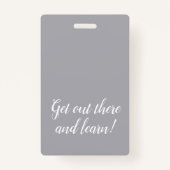 クリーングレーホームスクール学生IDバッジ バッジ (裏面)