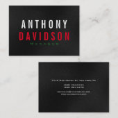 クリーングレーレッドグリーン白はっきりした文字名刺 名刺 (正面/裏面)