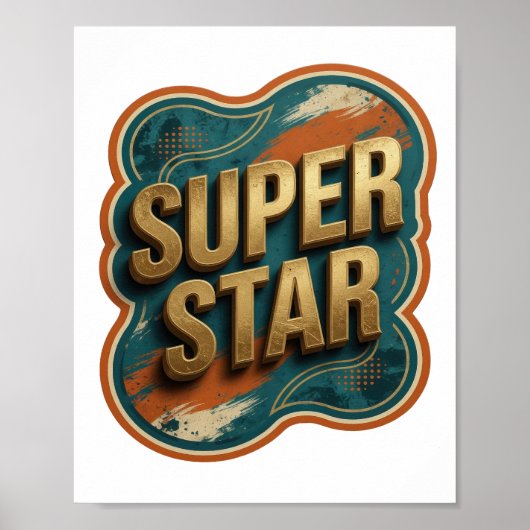 クリーンゴールドSUPER+STAR Tシャツ ポスター (正面)