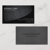 クリーンシャルボードプロフェッショナルブラックエレガント 名刺 (正面/裏面)