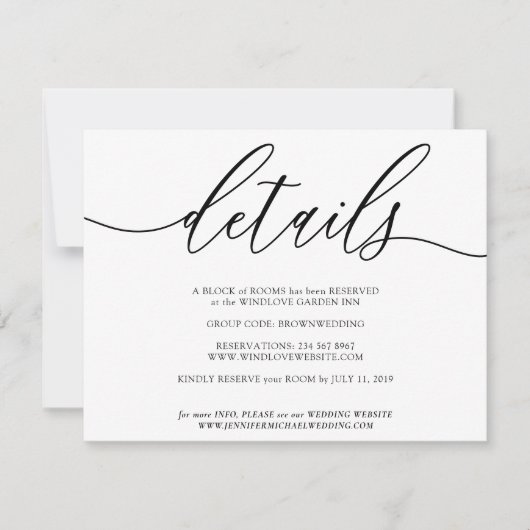 クリーンシンプルなモダン詳細で自分の写真を追加できる 出欠カード (正面)