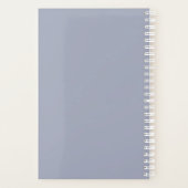 クリーンシンプルな女性写真ブルーグレーパーソナル プランナー手帳 (裏面)