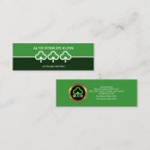 クリーンシンプルの木の線庭師 スキニー名刺 (正面/裏面)