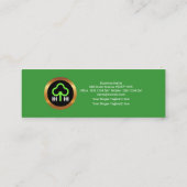 クリーンシンプルの木の線庭師 スキニー名刺 (裏面)