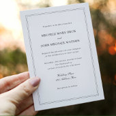 クリーンシンプルクライエレガントミニマ結婚リスト 招待状