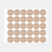 クリーンシンプルクラフト円形衣類ラベル及びクラフト ラベル (シート)