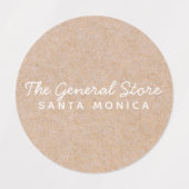 クリーンシンプルクラフト円形衣類ラベル及びクラフト ラベル (デザイン1)