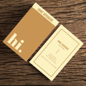 クリーンシンプルタイポグラフィこんにちはカジュアル 名刺