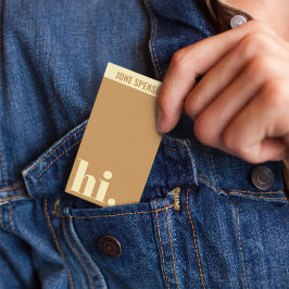 クリーンシンプルタイポグラフィこんにちはカジュアル 名刺