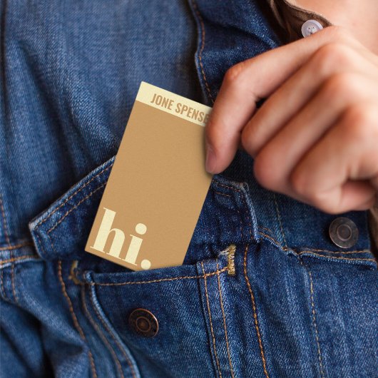 クリーンシンプルタイポグラフィこんにちはカジュアル 名刺