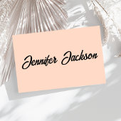 クリーンシンプルタイポグラフィピンク&ブラックシエレガントック 名刺