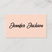 クリーンシンプルタイポグラフィピンク&ブラックシエレガントック 名刺 (正面)