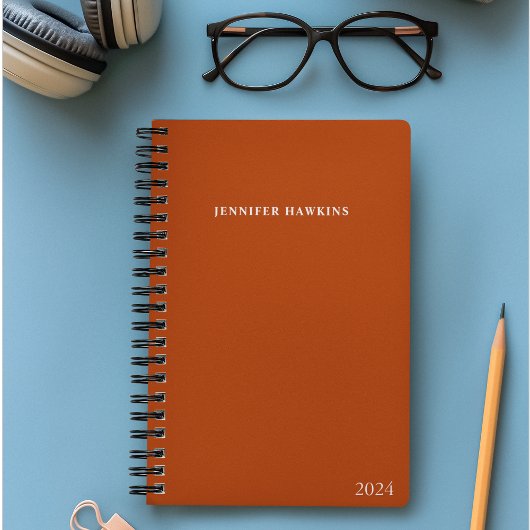 クリーンシンプルテラコッタパーソナルウィークリーカレンダー プランナー手帳