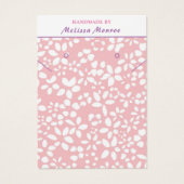 クリーンシンプルピンクネックレスイヤリングディスプレイカード (正面)