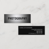 クリーンシンプルフォトグラファーBlack Out名刺 スキニー名刺 (正面/裏面)