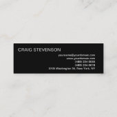 クリーンシンプルフォトグラファーBlack Out名刺 スキニー名刺 (裏面)