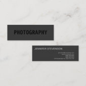 クリーンシンプルフォトグラファーBlack Out名刺 スキニー名刺 (正面/裏面)