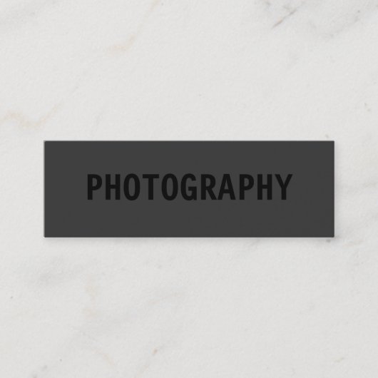 クリーンシンプルフォトグラファーBlack Out名刺 スキニー名刺 (正面)