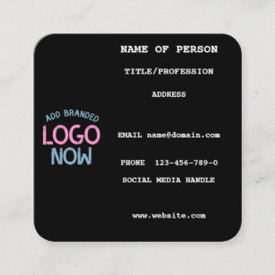 クリーンシンプルブコンテンポラリーラックスファッショナブル顧客 スクエア名刺