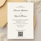 クリーンシンプルベージュバジェット結婚ズ 招待状