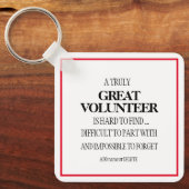 クリーンシンプルボランティア感謝キーチェーンギフト キーホルダー (正面)