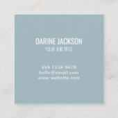 クリーンシンプルミニマリスト流体パステルカラー スクエア名刺 (裏面)