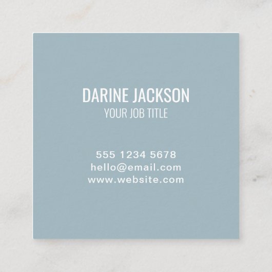 クリーンシンプルミニマリスト流体パステルカラー スクエア名刺 (裏面)