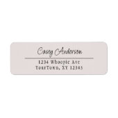 クリーンシンプルミニマルインフォーマルカジュアルクリーム ラベル (正面)