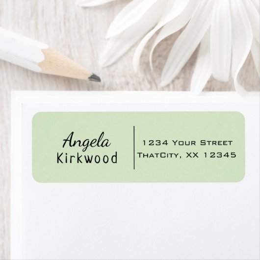 クリーンシンプルミニマルインフォーマルカジュアルセージ緑 ラベル (インサイチュ)