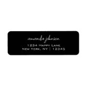 クリーンシンプルミニマルインフォーマルカジュアルブラック&ホワイト ラベル (正面)