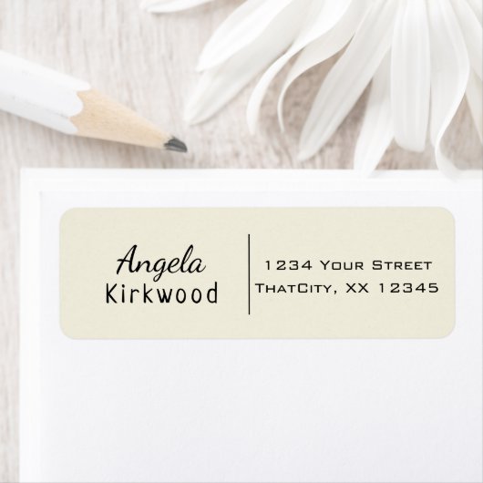 クリーンシンプルミニマルインフォーマルカジュアルベージュ ラベル (インサイチュ)