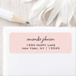 クリーンシンプルミニマルインフォーマルカジュアルライトピンク ラベル