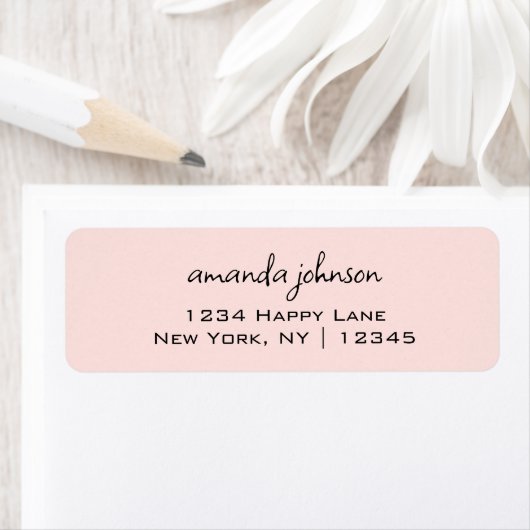 クリーンシンプルミニマルインフォーマルカジュアルライトピンク ラベル (インサイチュ)