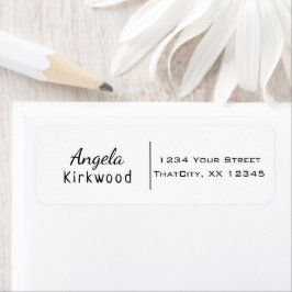 クリーンシンプルミニマルインフォーマルカジュアル白黒 ラベル