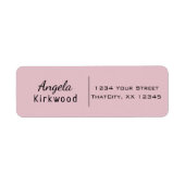 クリーンシンプルミニマルインフォーマルカジュアル赤面ピンク\ ラベル (正面)