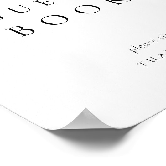 クリーンシンプルミニマル結婚ズゲスト ポスター (角)