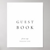 クリーンシンプルミニマル結婚ズゲスト ポスター (正面)