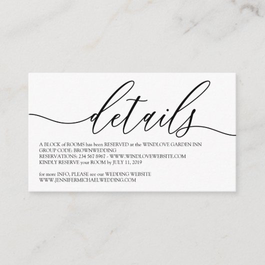 クリーンシンプルモダン詳細ミニの追加 エンクロージャーカード (正面)