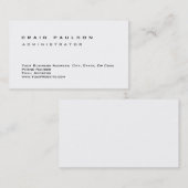 クリーンシンプル白黒スタイリッシュ名刺 名刺 (正面/裏面)