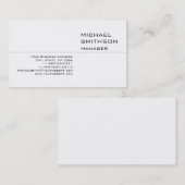 クリーンシンプル白黒プレーン名刺 名刺 (正面/裏面)