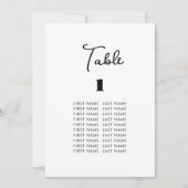クリーンシンプル結婚の座席表カード 招待状 (正面)
