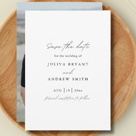 クリーンスタイリッシュシンプル写真 セーブザデート