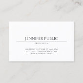 クリーンスタイリッシュデザインモダントレンディープレインラグジュアリー 名刺 (正面)