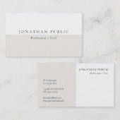 クリーンスタイリッシュモダンデザインテンプレートプロフェッショナル 名刺 (正面/裏面)