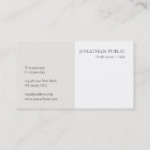 クリーンスタイリッシュモダンデザインテンプレートプロフェッショナル 名刺 (裏面)