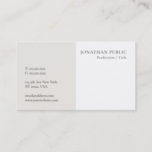 クリーンスタイリッシュモダンデザインテンプレートプロフェッショナル 名刺 (裏面)