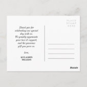 クリーンタイポグラフィありがとうございました。写真の名前 ポストカード (裏面)