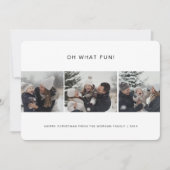 クリーンタイポグラフィオ何おもしろいファミリークリスマスベビー シーズンカード (正面)