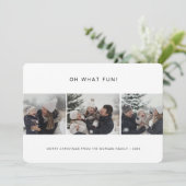 クリーンタイポグラフィオ何おもしろいファミリークリスマスベビー シーズンカード (スタンド正面)