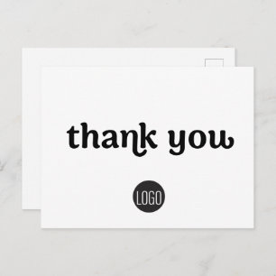 クリーンタイムレスシンプルのカスタムビジネスロゴ ポストカード